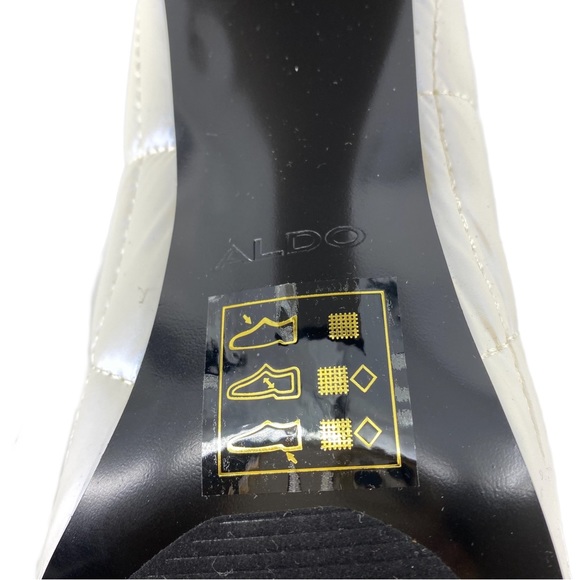 Aldo White Snowpuff Quilted Heeled Boots - Picture 7 of 10